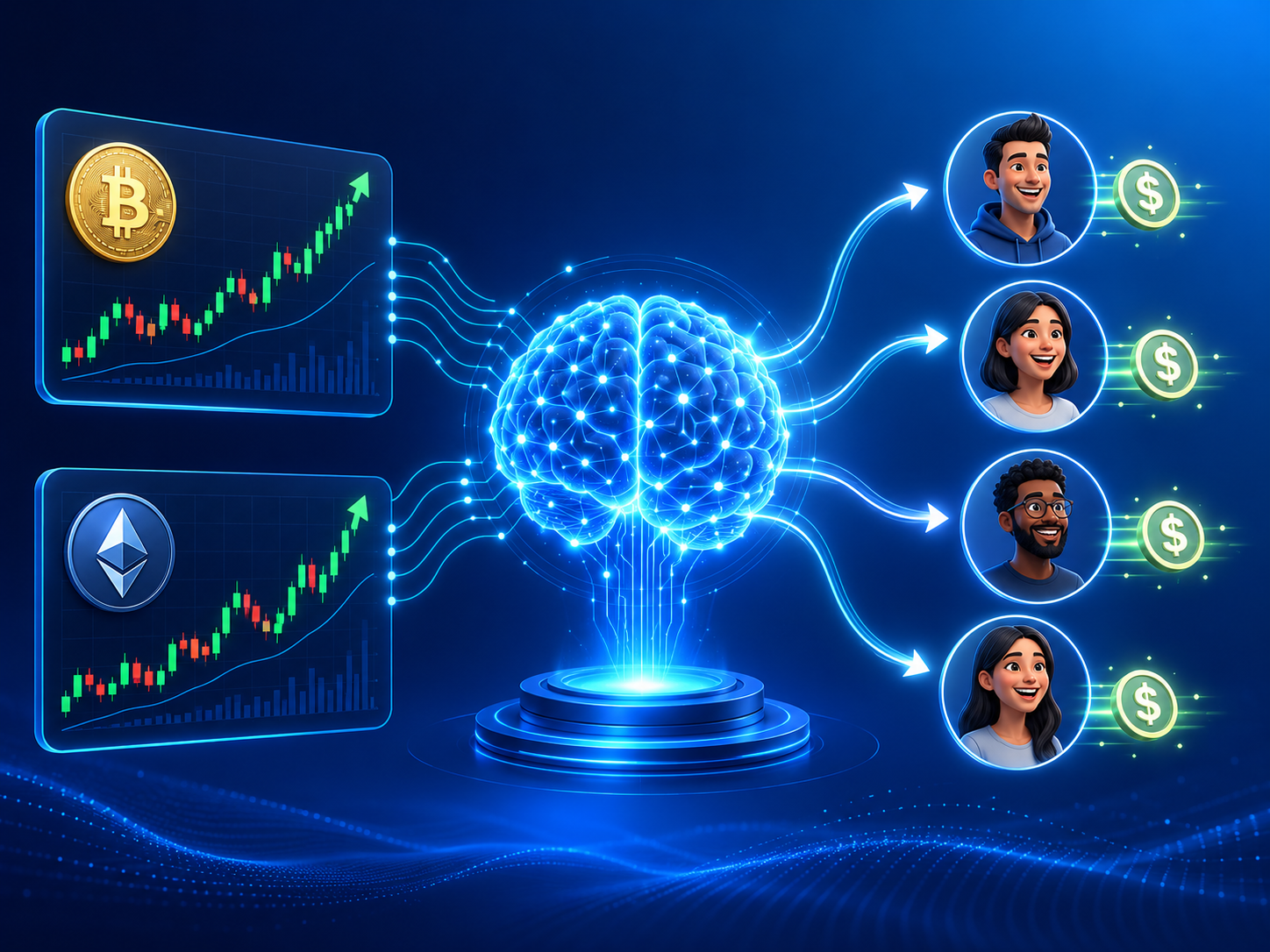 AI trading engine powering member payouts
